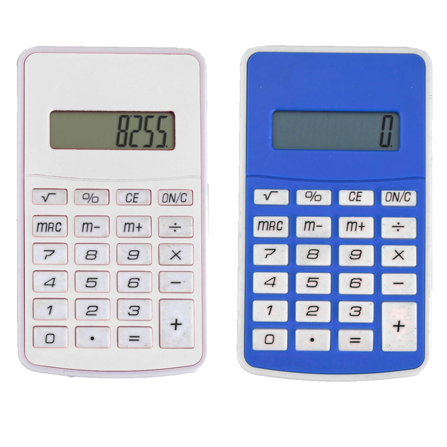 CALCULADORA DE 8 DIGITOS, INCLUYE BATERIA. F0315
