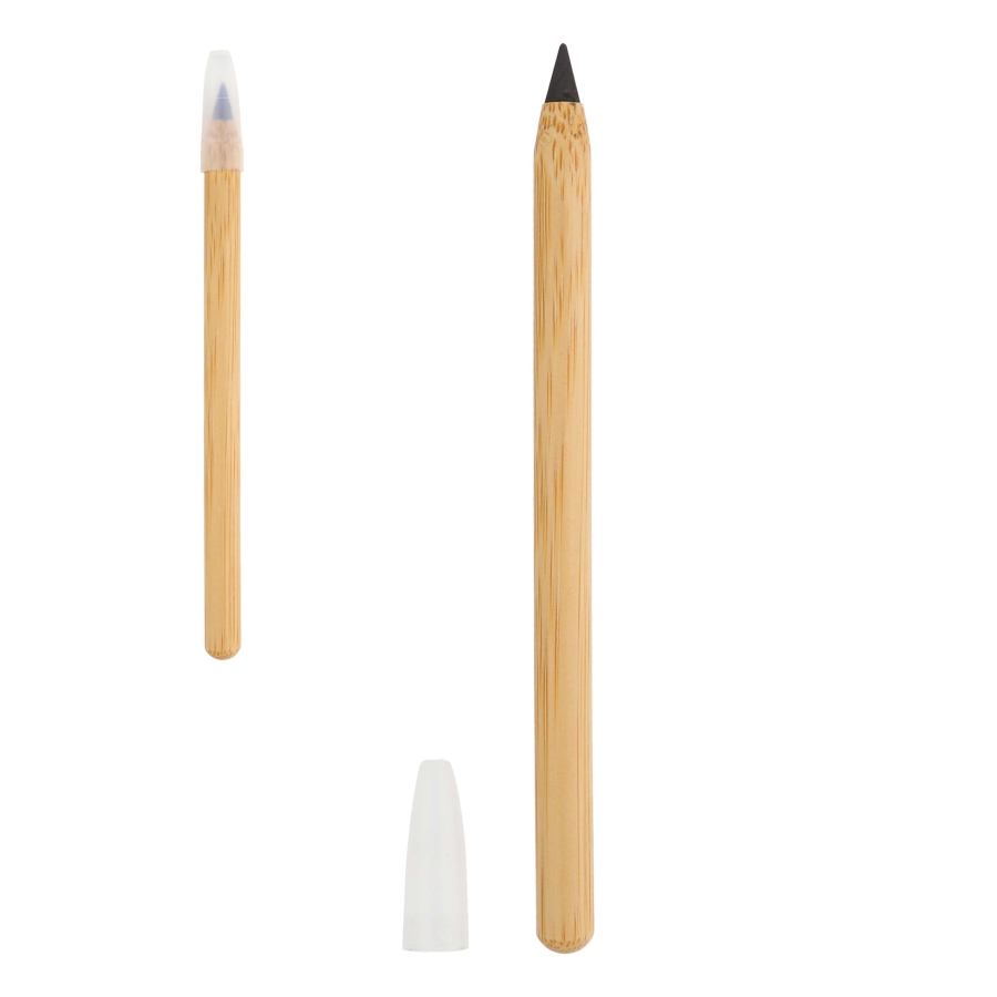 BOLÍGARFO DE BAMBÚ LIBRE DE TINTA QUE CUENTA CON UNA ALEACIÓN  F0412