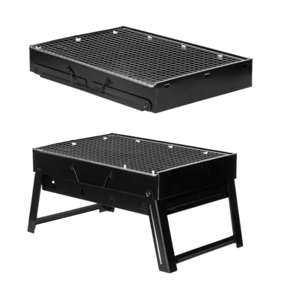 ASADOR PORTÁTIL DE ACERO INOXIDABLE CON DISEÑO PLEGABLE F0495