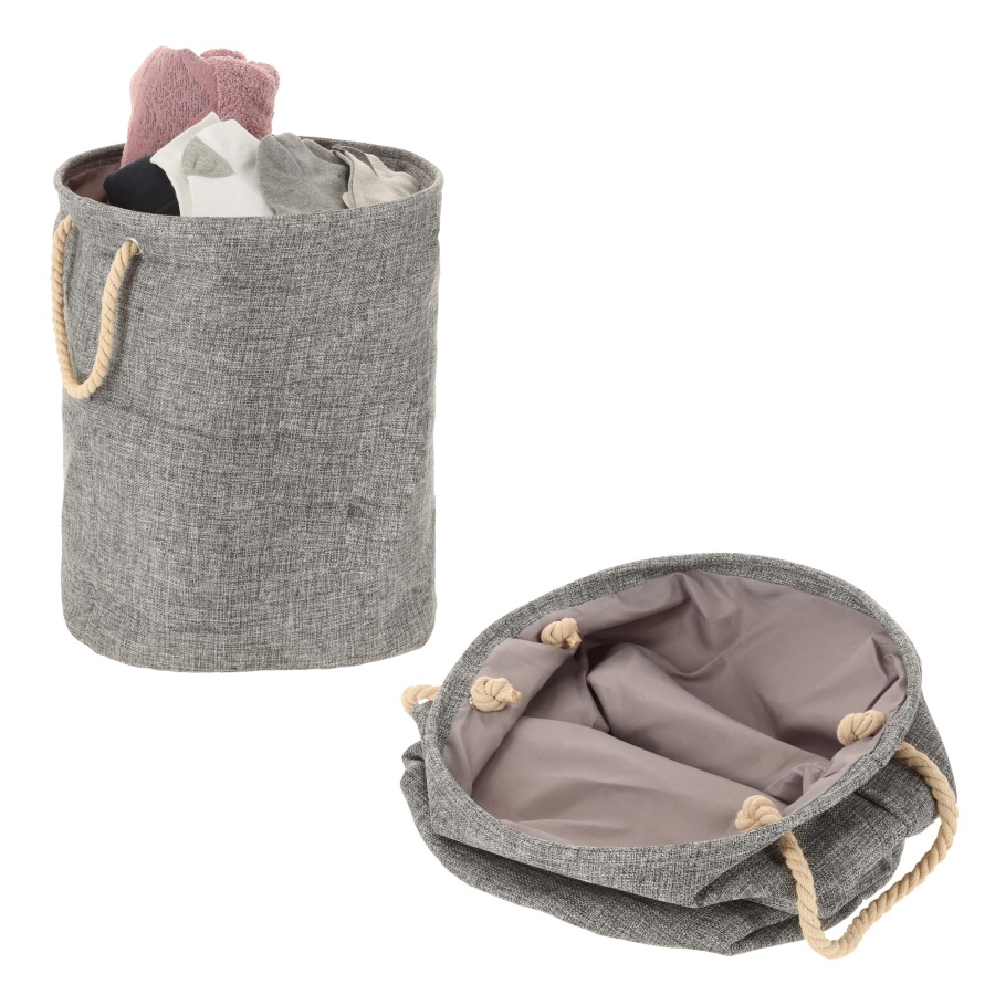 CESTO CIRCULAR PARA ROPA SUCIA CON INTERIOR FORRADO F0528